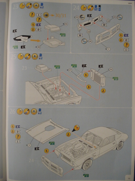 [REVELL] PONTIAC FIREBIRD 1970 1/24ème Réf 07672 Notice Dsc08523