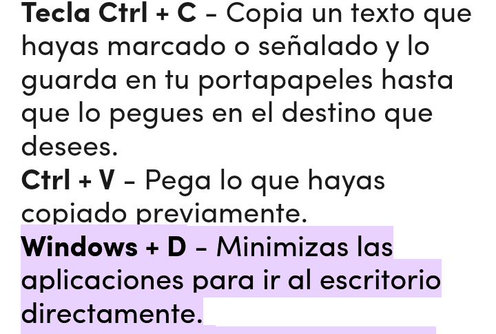 Todos los atajos del teclado para Word Scree213