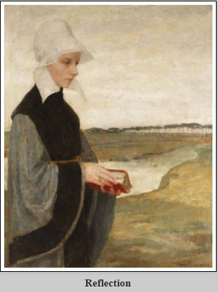 Reproduction d'après Edgard Maxence " réflexion " Reflec10