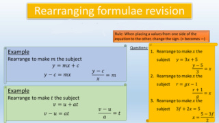 rearranging formulae Dc811e10