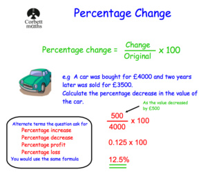  Percentage changes Snip2010