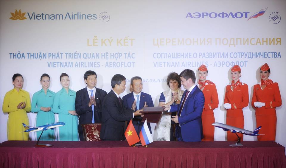 Vietnam Airlines hợp tác với Hãng hàng không Quốc gia Nga Aeroflot 41362310