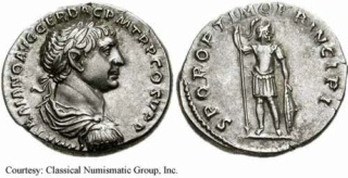 Recherches sur un denier de Trajan Traj2410