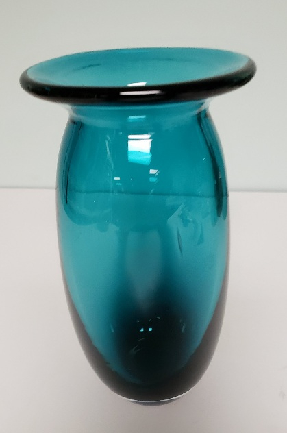 Teal bud vase 20230123