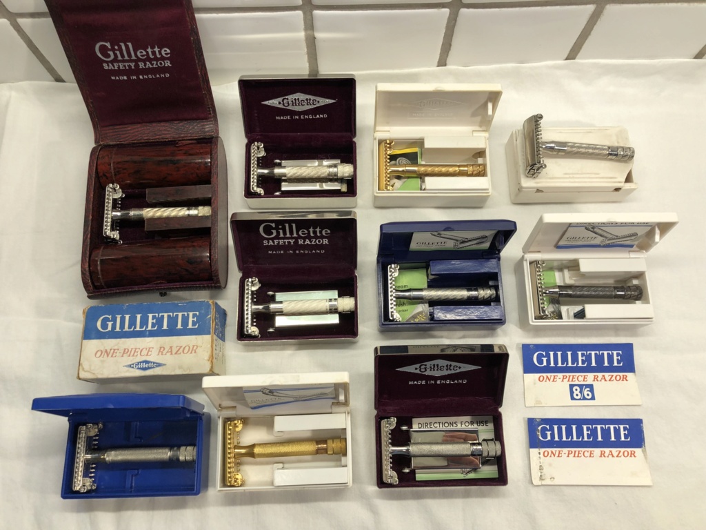 La série Gillette Popular de 1938-1940 - pour la première fois une photo montrant toutes les combinaisons d'ensembles jamais commercialisées! 6e298310