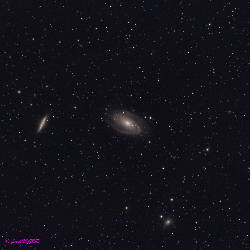 Les galaxies de Bode, du Cigare et de Garland au travers de la pollution lumineuse... M81-m811