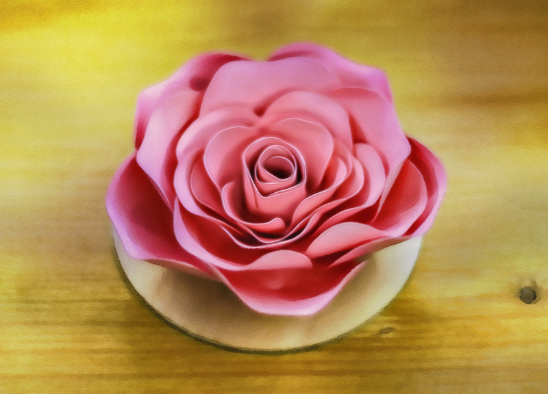 Rose en papier Canson Rose210