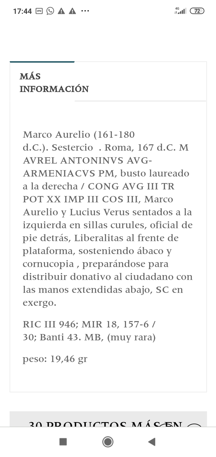 Sestercio de Marco Aurelio en plomo Scree122