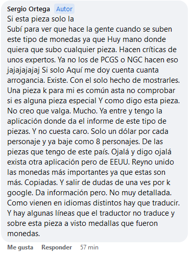 Alguien me puede ayudar si es real o es falsa esta pieza. De donde sería esta moneda Sergi10