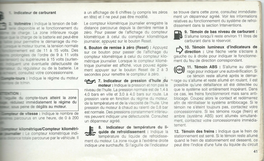 Manuel de l 'Utilisateur ( celui que vous avez dans votre boite à gants)  Scan0159