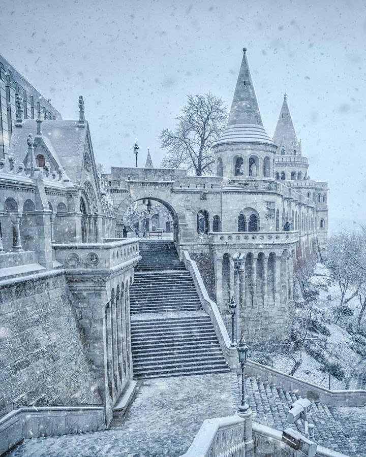 Зимний Будапешт во время снегопада, Венгрия на фотографиях  Krénn Imre Photo702