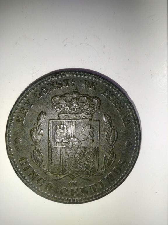 5 céntimos de Alfonso XII a clasificar. Img_2257