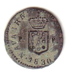 1 Maravedí de Fernando VII (Navarra, 1830 d.C) Fd-vii12