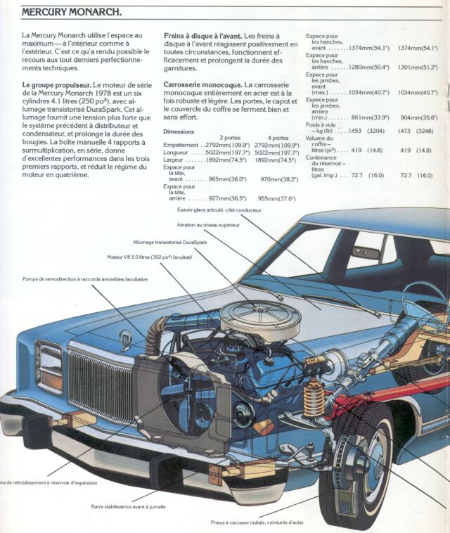 Brochures Ford & Mercury en francais 1978mo14