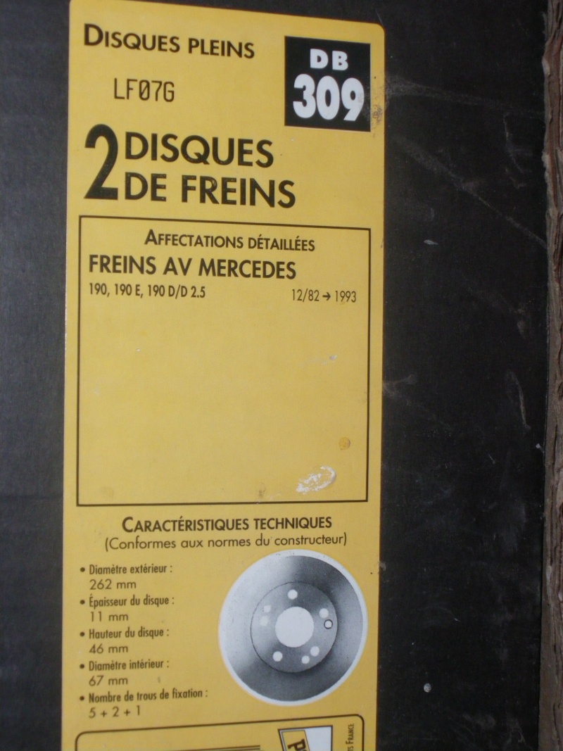 disque de freins + plaquettes neuf de 1982 a 1993 Imgp3910