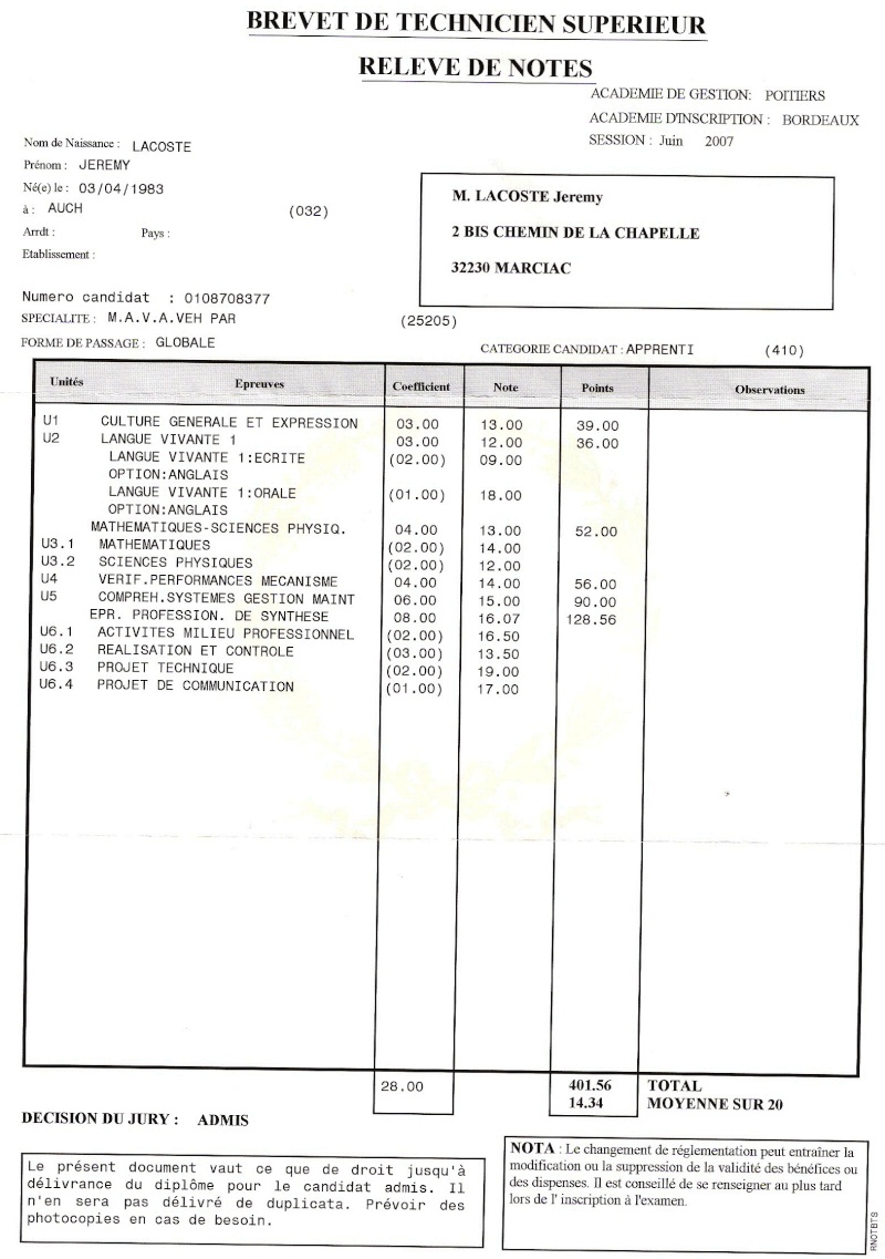 vos résultats pour l'examen 2007. - Page 2 Numeri10