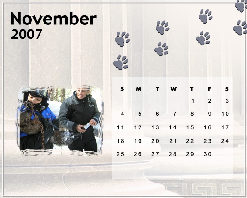 calendrier de chasseur Novemb10