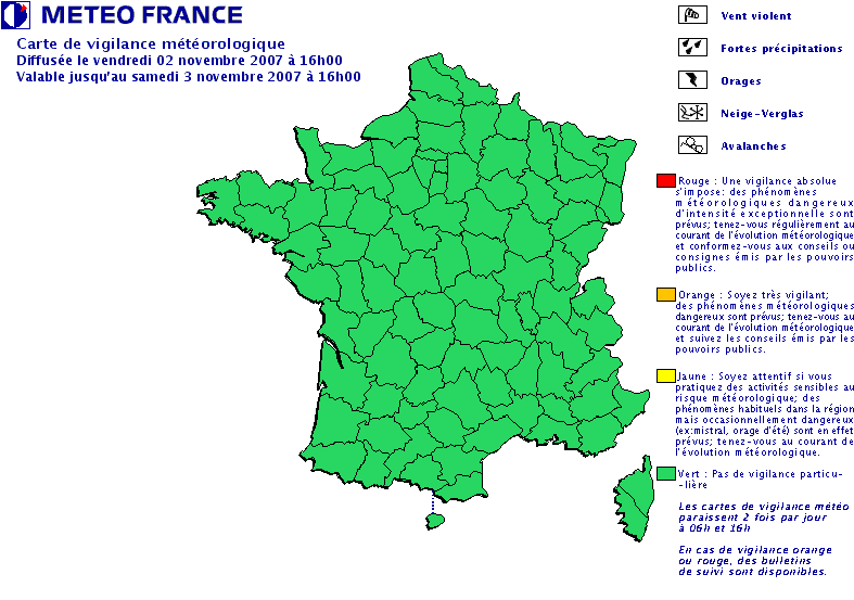 Vigilance météo-France du 02/11/2007 Fr12