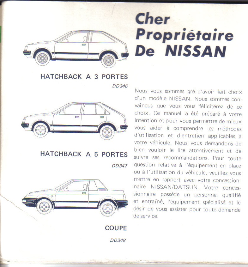 TOPIC OFFICIEL NISSAN CHERRY N12 et N12 TURBO! & N12 PUL Manuel10