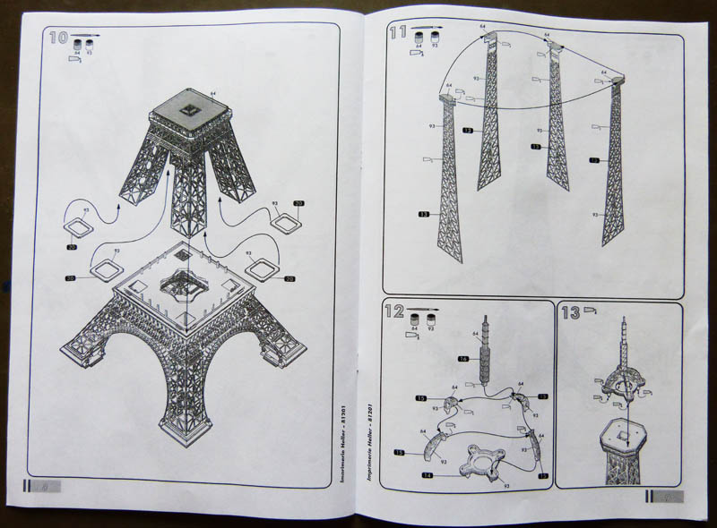 Tour EIFFEL 1/650ème Réf 61201 Notice Tourei21