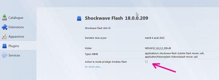 Problème pour visionner certaines vidéos (Firefox avec Adobe Flash) Plugin10
