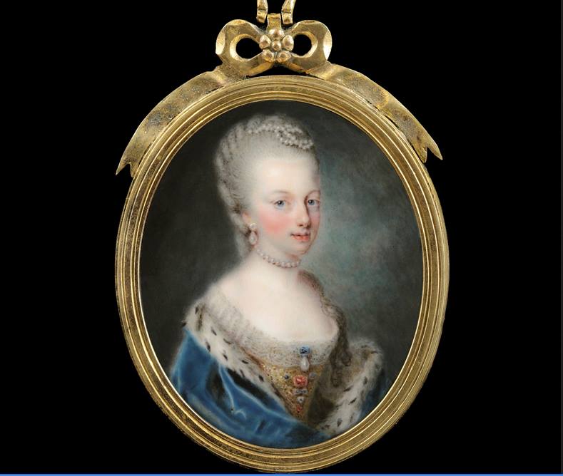 Divers portraits de Marie-Antoinette : miniatures du XVIIIe siècle (dont artistes non attribués) Mini_a10
