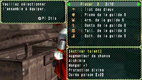 Screenshot d'armures et d'arme Guilde11
