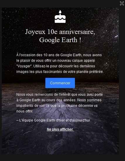Nouveauté de Google Earth pour ses 10 ans : une surprise à explorer ! Sans_123