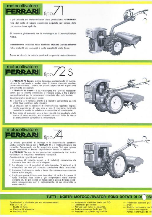 FERRARI : les motoculteurs et motofaucheuses 428