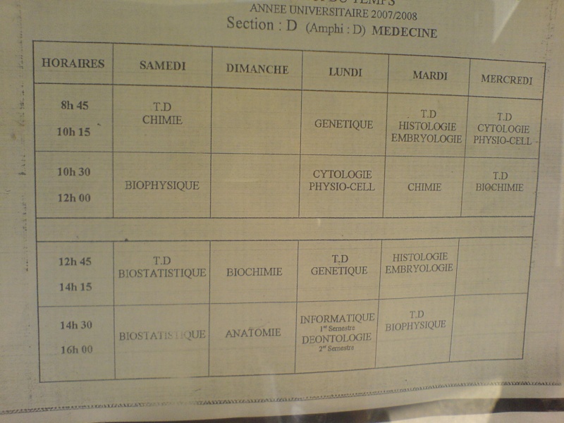 emploi du temps Sectio12