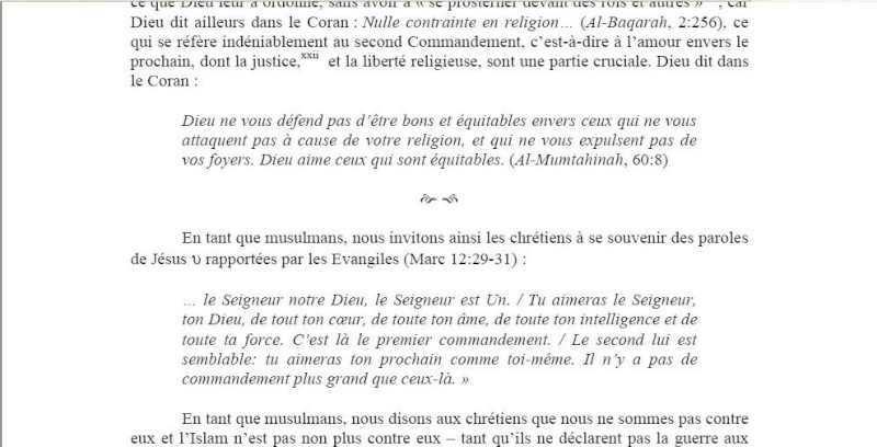 Les musulmans appelent à la paix avec les chrétiens Musulm40