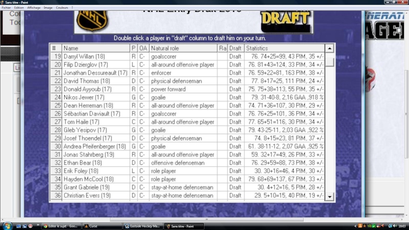 Liste des joueurs Drafts11