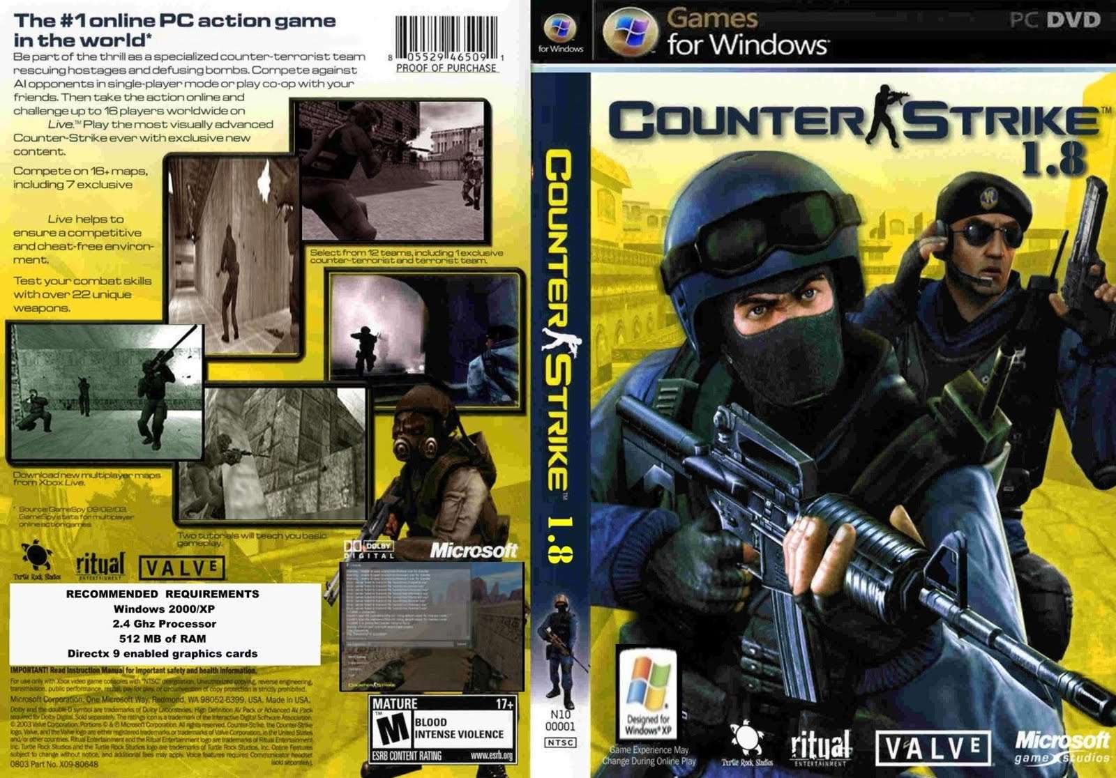 جميع اصدارات لعبة Counter Strike واللعب اونلاين النسخ القديمة والجديدة