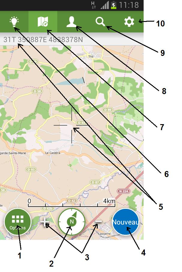 VIEWRANGER, Application GPS TRACE Ecran_10