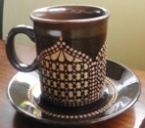 Eastern pattern Mug and saucer ~ is Arabic Archways Arabic10