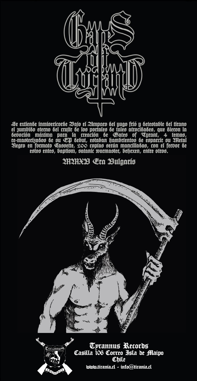 Gates of Tyrant Cassette Pro 2015  Afiche10