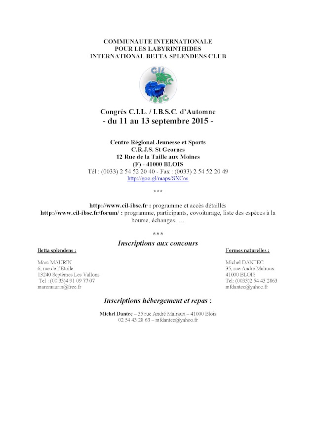 Blois, Challenge International 2015, 11/13 septembre. Congre10