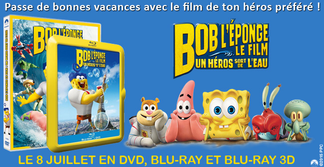 ciné - 13.07 Tas Ciné média 2 DVD 2 Bluyray Bob l'éponge un héros sort de l'eau DLP:29/07 Ban65043