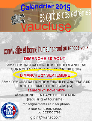 8ème démonstration de véhicules anciens  Villars 84 dimanche 27 septembre 2015 92b10211