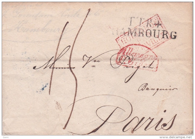 Double marque d'entrée en France, ca 1830 Double10
