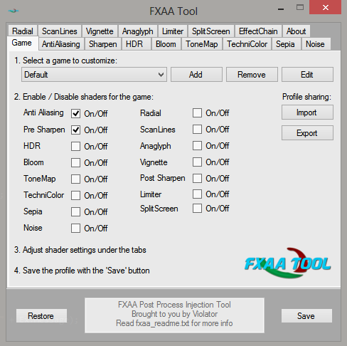 FXAA Post Process Injection Tool Outil_10