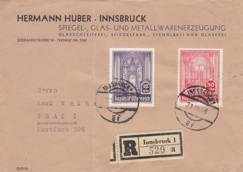 Osterreich - Sammlung Bedarfsbriefe Österreich ab 1945 - Seite 6 Img38