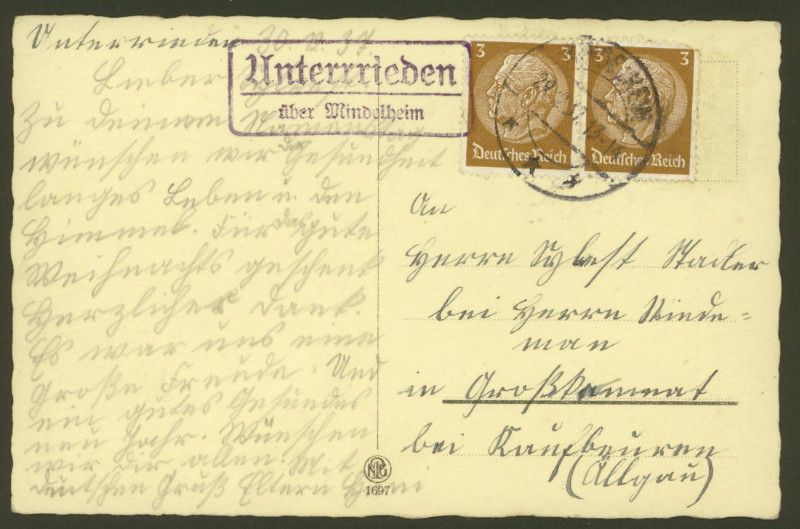 nach - Deutschland - Landpoststempel (Poststellenstempel) Unterr10