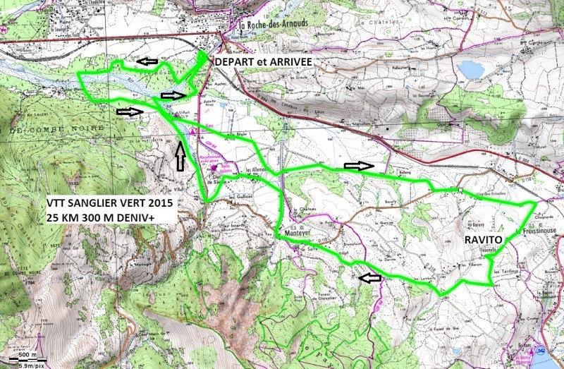 CARTE DES PARCOURS VTT DU SANGLIER 2015 Sangli13