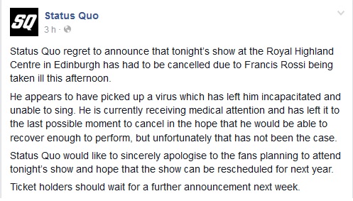 Après Rick, c'est Francis qui est malade, concert annulé! Quo_fr10
