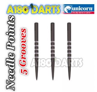 Unicorn BLACK Needle 5 Groove Replacement Dart Points A180_356