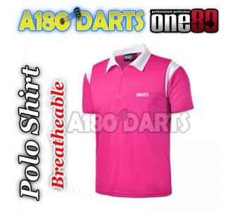 One80 Unisex Breathable Polo Shirt Pink & White A180_p14