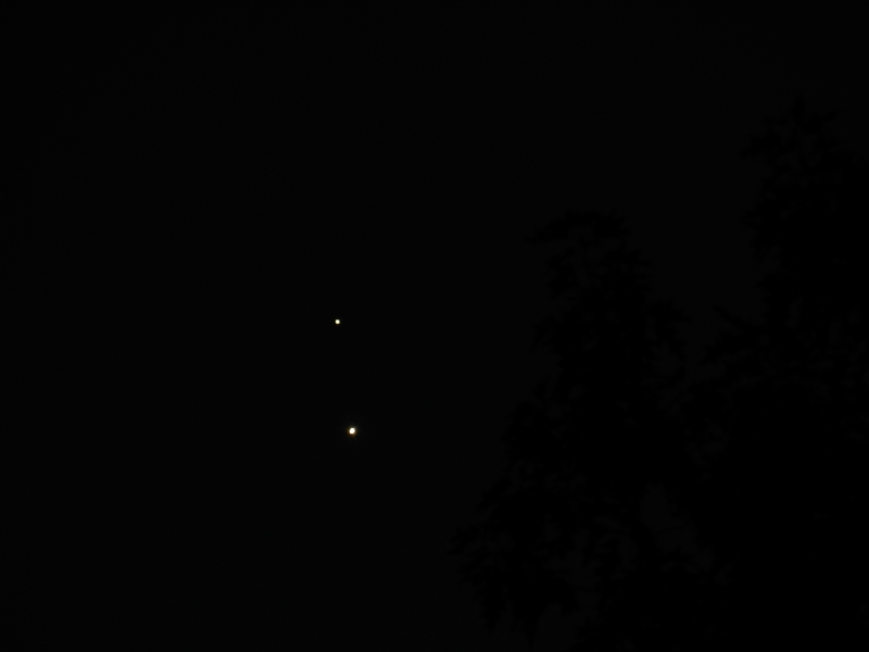 Mardi 30 juin 2015, belle conjonction de planètes Vénus-Jupiter Marcla19