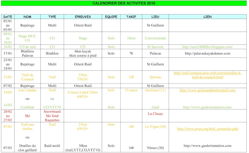 Courses 2010 de Xymox Calend10