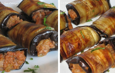 Roulades d'aubergines farcies viande et fêta Rouald10